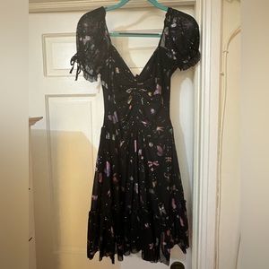 Blackmilk clothing beautiful butterfly and bug print dress Size L